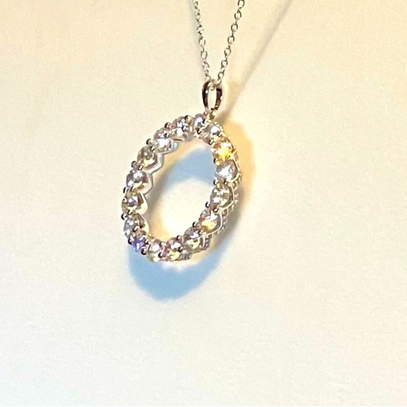 Cara Mia USA Sterling Silver, Rhodium Plated. CZ Pendant. - Picture 1 of 3
